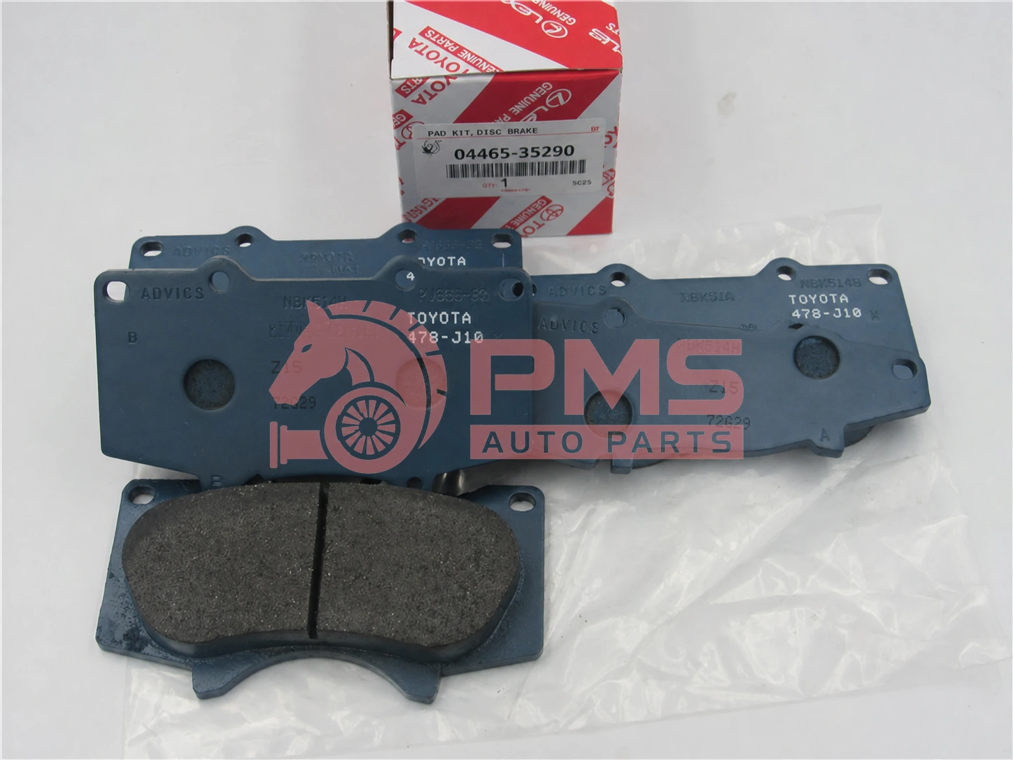 04465-35290 for Toyota front brake pads for 2002-2009 4Runner and 2007-2014 FJ Cruiser. 0446535290